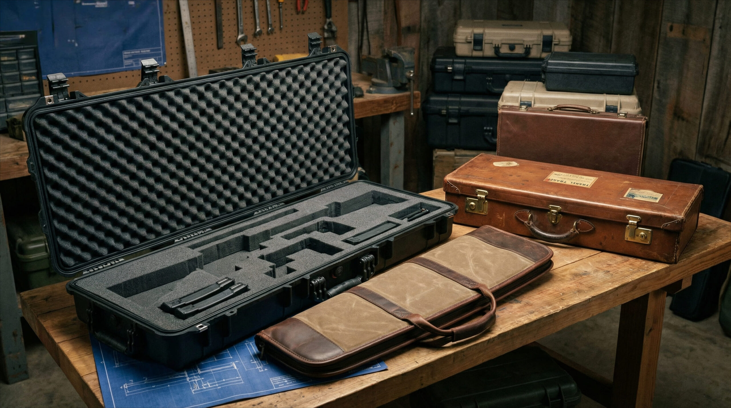 Estuches rígidos, fundas acolchadas y valijas para transporte seguro de armas